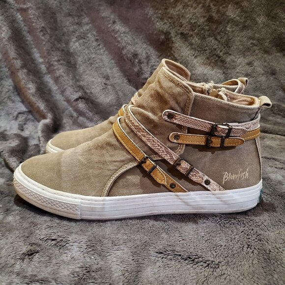 Blowfish Brown Malibu Women’s Ankle Boots W/Wrap Around Straps & Buckles SZ 8.5 - Picture 4 of 10